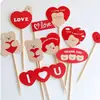Tanabata Día de San Valentín Sticker de Dibujos Animados Perro Pastel Adornos Decorativos Lazo de Cinta Confesión de Pareja Horneado Disfraz