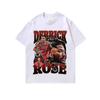Camiseta Estampada com Estrela Americana High Street Pesada Lavada Solta Street Hip-Hop Marca Tendência Manga Curta para Homens