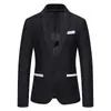 Traje de Boda Casual de Color Bloqueado para Hombre de Amazon Transfronterizo Chaqueta de un Solo Botón para Anfitrión de Boda Ropa para Hombre