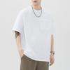 Camiseta Retro Pesada de Manga Curta Estilo Americano Anyang Masculina Verão Nova Marca de Moda Masculina Solta de Algodão Meia-manga T-blood