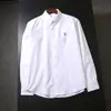 Compañía Comercial Pedido Transfronterizo Camisa de Manga Larga Casual de Negocios para Hombre Otoño RL Color Raff Bordado de Pony