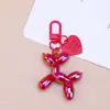 Chaveiro de Balão de Gelatina em Formato de Coração Cachorro Criativo Fofo Pingente de Filhote Colorido Dopamina Decoração Versátil para Bolsas e Celulares