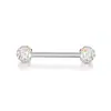 Plataforma de comercio electrónico explosiones calientes Shambhala uña de lengua completa de Diamante anillo de pezón multicolor joyería de perforación simple europea y americana 5 mm