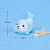 Decoración de micropaisaje de animales marinos, accesorios para acuarios, dibujo animado de foca linda, pez de un solo cuerno, decoración de bonsái