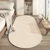 Alfombra ovalada para mesita de noche estilo wabi-sabi alfombra de piso para dormitorio 2026 nueva alfombra japonesa antideslizante lujo ligero gama alta