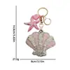 Chaveiro Artesanal com Contas Série Oceano, Acessórios para Bolsa de Concha e Água-viva, Suprimentos Decorativos DIY para Vestido, Sapato e Chapéu
