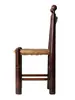 Silla de Comedor Vintage de Madera Maciza y Ratán Tejido, Silla Retro de Ratán de Paja para el Hogar, Casa de Huéspedes Sencilla, Cafetería, Silla de Ratán de Ocio con Respaldo