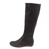 Botas Planas Europeas y Americanas de Caña Alta para Mujer, Diseño Versátil de Mango, Botas Elásticas, Botas Adelgazantes, Novedad Otoño/Invierno 2026