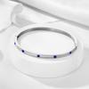 Pulsera de Acero de Titanio con Circonita Colorida de 4 mm, Chapada en Oro de 18K a la Moda, Acero Inoxidable Inmarcesible, Diamante Completo, Pulsera para Mujer