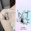 Hermosas Calcomanías de Tatuaje Herbales de Mariposa, Base de Jugo, Impermeables, de Larga Duración, Sexys, Dulces y Geniales, para Niñas, Clavícula, Tatuajes de Brazo, Frescos y Sencillos