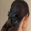Porcelana Azul e Branca Estilo Mori Laço Pequeno Presilha de Cabelo Compacta Leve Luxo de Alto Padrão Vibrante Tela de Borboleta Presilha de Garra Ultraleve