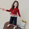 Conjunto Infantil Outono 2026 Novo Estilo Roupa de Bebê para o Início do Outono Conjunto de Duas Peças Moda Infantil Estiloso Roupas Estilo Coreano