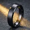Anel Masculino de Aço Inoxidável Europeu e Americano Novo Estilo Simples com Borda Dupla Chanfrada 6mm, Popular no Japão e Coreia, Joias Atacado que Não Desbotam