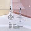 Aretes de Cruz de Circonita Micro-Incrustada de Cobre Puro Chapado en Oro, Aretes de Joyería de Diseño de Alta Gama, Aros para las Orejas, Aretes para el Cuidado de las Orejas