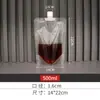 Bolsas para Envasado de Jugo de Té con Leche, Bolsas Desechables para Bebidas de Jugo y Leche de Soya, Bolsas con Boquilla para Cerveza de Material de Grado Alimenticio