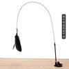 Potente ventosa gato ticker alambre de acero caña larga pluma juguete para gato auto-alivio resistente al aburrimiento mordida gato ticker juguete para mascota