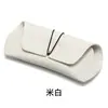 Estojo de óculos PVC couro fivela corda pequena bolsa macia e gorda caixa de óculos de sol moda oca caixa de armazenamento de óculos de sol para impressão LO