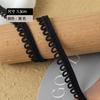 Direto da fábrica 1,2 cm corda elástica de meio anel preto e branco em estoque DIY manual para bagagem feminina elástico