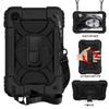 Funda protectora de silicona para Samsung TabA 10.1 T510, con correa de color en contraste y cubierta plana, con soporte giratorio para PC.