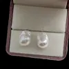 Brincos de Prata Esterlina S925 com Pérolas Naturais de Água Doce Barrocas Simples e Elegantes Brincos Elegantes Brincos