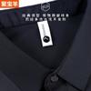 Traje de Pantalón Corto de Seda Helada para Hombre de Verano para Persona de Mediana Edad Delgado de Alta Gama Casual Camisa Polo Elástico Deportivo Conjunto de Dos Piezas