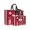 Bolsa de Tecido Não Tecido Prosperidade de Ano Novo Bolsa Tote para Loja de Roupas Bolsa Vermelha Festiva para Embalagem de Presente Bolsa de Compras Ecológica em Estoque