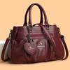 Bolsa Feminina Nova 2024 Bolsa Transversal de Ombro Multicamadas Feminina Grande Capacidade Bolsa de Mão Europeia e Americana Cabelo de Uma Peça