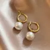 Liu Yifei - Pendientes de perlas de imitación con hebilla, estilo sencillo, ligeros y lujosos, personalizados, elegantes, con personalidad de las celebridades de Internet