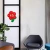 Suministros para Arreglo de Año Nuevo 2025 Lindas Flores para Ventana Año de la Serpiente Calcomanías Rojas para Puerta Calcomanías de Fieltro para Pared Decoración de Puerta