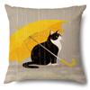 Amazon Transfronterizo Más Vendido Artículos para el Hogar Funda de Almohada de Gato de Dibujos Animados Cojín Lumbar para Coche Funda de Cojín para Dormitorio Venta al por Mayor de Fábrica