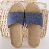 Zapatillas de Casa para Interior de Tela, Zapatillas de Madera, Algodón y Lino, Antideslizantes para el Hogar, Hombres y Mujeres, Suela Gruesa, Frescas para el Verano, Lote