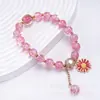 Pulsera Nueva de Estilo Japonés y Coreano con Cuentas de Cristal de Palomitas de Maíz para Mujer Estudiante DIY Pulsera de Margarita ins Venta al por Mayor