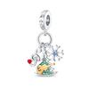 Acessórios de Prata 925 Banhados a Cobre Pingentes Contas Boneco de Neve de Natal Contas para DIY Pulseira Colar Atacado Transfronteiriço