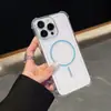 Funda Magnética Fina Anticaídas de Cuatro Esquinas para Teléfono Adecuada para Apple 16Promax Película para Lente 15 Botones Electrochapados 11/12