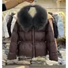Casaco casual feminino de inverno, estilo novo, modelagem solta, acinturado, emagrecedor, estilo coreano, com gola grande de pele, preto