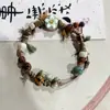 Pulsera tejida a mano estilo étnico de Jingdezhen Cuerda de mano cerámica literaria y artística pequeña y fresca Puesto de lugar escénico Venta al por mayor Entrega