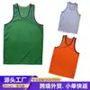 Camiseta de tirantes estilo americano, camiseta de baloncesto para hombres y mujeres, sin mangas, malla grande, camiseta deportiva para correr, secado rápido, transpirable, camiseta con bloques de color