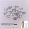 Anillo Redondo de Diamante para Punta de Dedo Super Brillante Accesorios de Arte de Uñas de Circonita Cuadrada Pequeña de Circonita Redonda Diamante Suelto Accesorios de Decoración de Uñas Ultra Brillantes