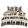 Edredón de otoño e invierno, edredón de cuatro piezas, sábana, funda de edredón, almohada, juego completo para dormitorio, ropa de cama individual de tres piezas