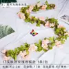 Enredaderas de Rosas Artificiales, Flores Falsas, Enredaderas Decorativas para Tubos de Aire Acondicionado de Sala de Estar, Decoración de Sistema de Calefacción, Enredaderas de Flores Artificiales de Seda de Plástico