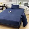 Sábana de Leche de Terciopelo Gruesa Cálida para Dormir Profundamente, Cubre Colchón Antideslizante de Color Sólido, Protector de Colchón Simmons, Cubre Cama de Felpa de Coral