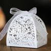 Caja de dulces hueca con láser para bodas transfronterizas de Amazon, caja de papel rosa, caja de chocolate, fábrica en stock