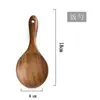 Cuchara de Arroz de Madera de Nogal Negro Guan Yun para Uso Doméstico, Paleta de Arroz Antiadherente, Cuchara de Arroz de Madera para Arrocera