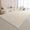 Alfombra de Velour de Cristal Color Crema para Sala de Estar, Dormitorio, Tienda Completa, Alfombra para Mesa de Café, Hogar, Absorbente de Agua, Resistente a la Suciedad, Antideslizante, Generación de una Pieza