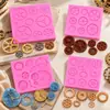 Una variedad de herrajes para tocadiscos de engranajes caricatura molde de silicona líquida estilo punk pastel chocolate decoración DIY