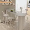 Mesa de Barra de Pizarra de Lujo Ligero para Sala de Estar en Casa Cocina Separador Lateral Balcón Pared Semi-Circular Apartamento Pequeño Mesa Alta