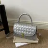 Moda de Verano 2026 Tejido Simple Versátil Elegante Alta Calidad Texturizado Bolso de Hombro Único Cruzado Bolso Cuadrado Pequeño