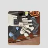 Meias listradas espessadas, absorventes de suor e resistentes a odores para outono e inverno, com estilo preppy, estampas fofas de desenhos animados estilo japonês e um visual casual e jovem, perfeitas para o uso diário.
