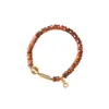 Pulsera de Bola de la Suerte con Cuentas de Bambú Premium, Inspirada en Zen, Nuevo Estilo Chino con Ciprés Envejecido y Jade de Tianshan para Mujeres, Venta al por Mayor desde el Fabricante