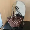 Moda Bolso Tote Grande de Hombro Nuevo Versátil Otoño Lunares Bolsa de Viaje 2026 Bolso Casual para Mujer Ante Retro
